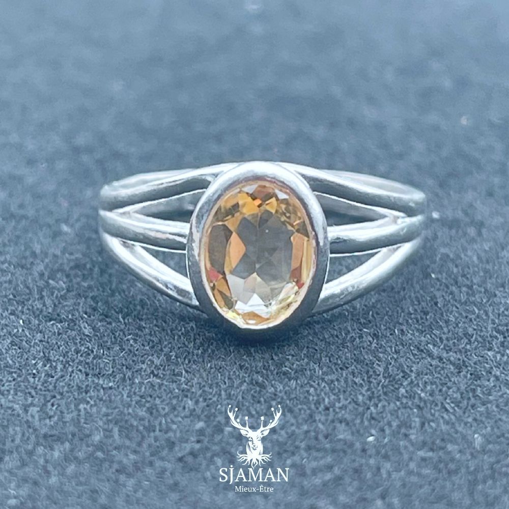 Bague Citrine Arg. 925 T54 Bague Citrine Arg. 925 T54