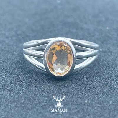 Bague Citrine Arg. 925 T56 Bague Citrine Arg. 925 T56