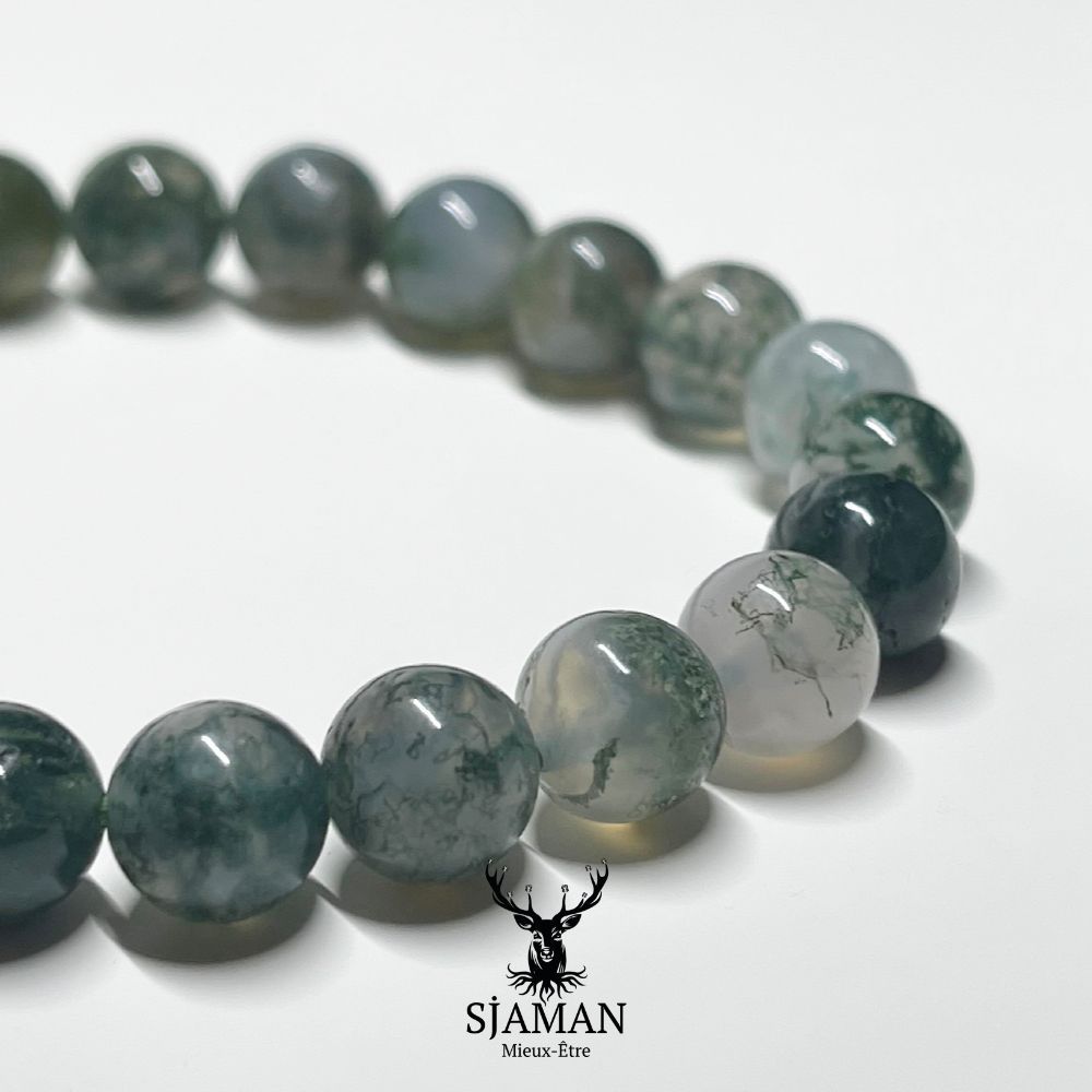 Bracelet Agate Mousse 8mm