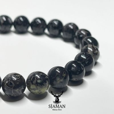 Bracelet Obsidienne Fleurie 8mm