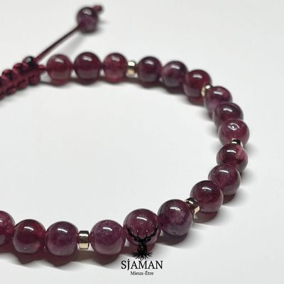 Bracelet Grenat Rouge 6mm
