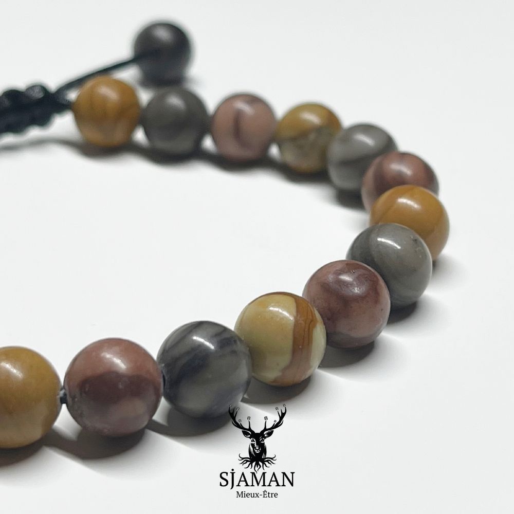 Bracelet en Bois fossilisé 8 mm