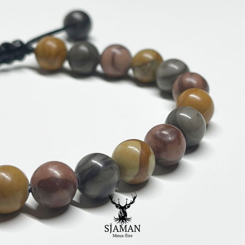 Bracelet en Bois fossilisé 8 mm