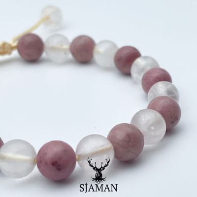 Bracelet Rhodonite et Quartz Rose Bracelet Rhodonite et Quartz Rose