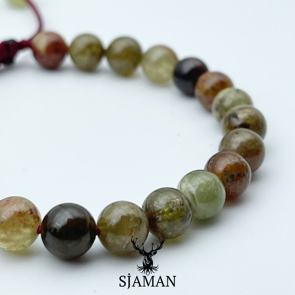 Bracelet Grenat Vert