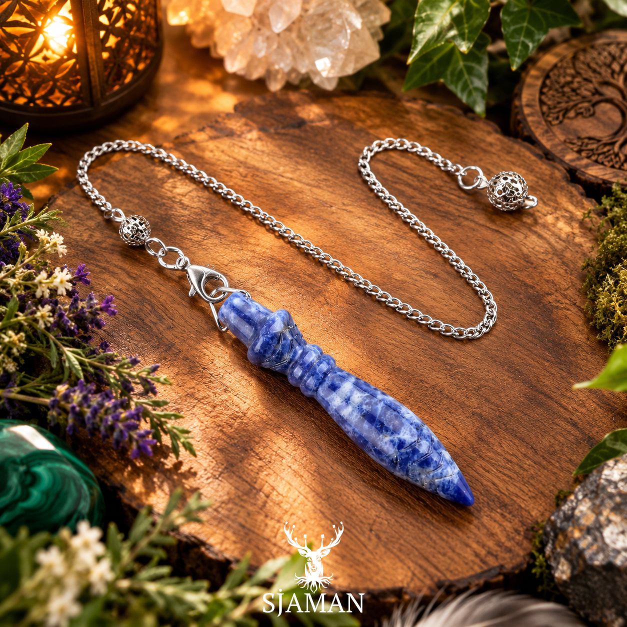 Pendule de Thot Sodalite Pendule de Thot Sodalite