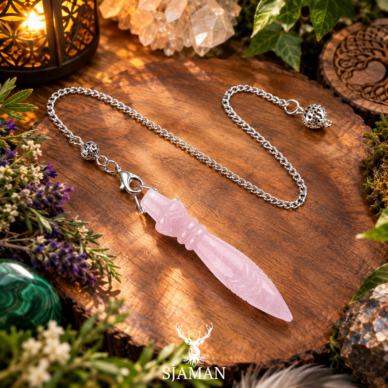 Pendule de Thot Quartz Rose Pendule de Thot Quartz Rose
