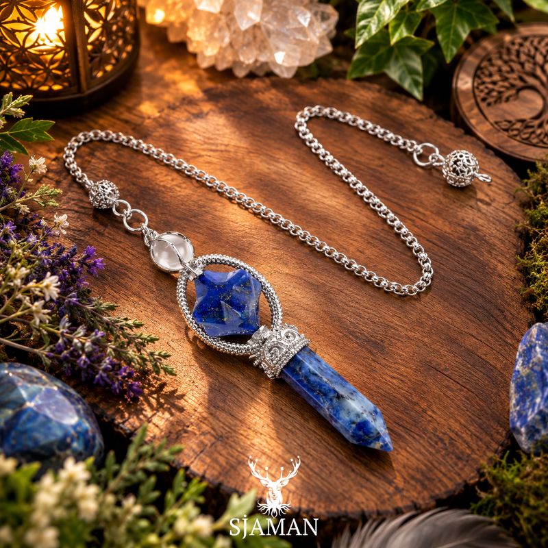 Pendule Lapis Lazuli Merkaba 6 faces