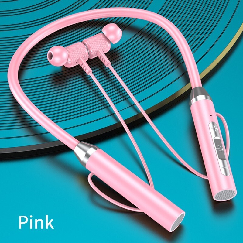 Wireless Bluetooth5.2 Headphones Long Standby Business Headset Neck Hanging Waterproof Sport Earphones Stereo HiFi Noise Reduction In Ear Earbuds with Microphone