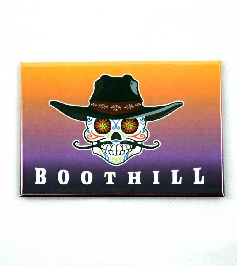 Boothill Cowboy Skull magnet