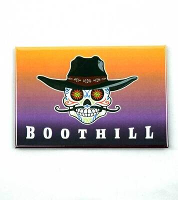 Boothill Cowboy Skull magnet