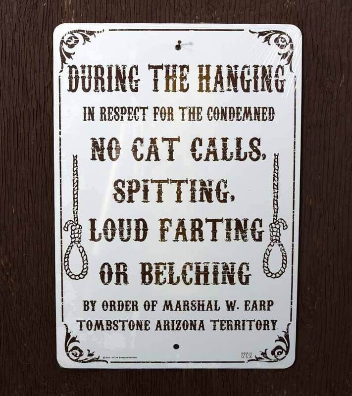 Metal Sign - During the Hanging