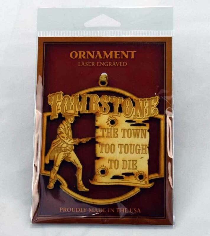 Too Tough to Die Wood Ornament