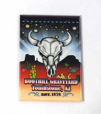 Boothill Graveyard Cow Skull magnet