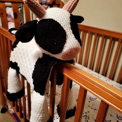Cow Stuffie, Blanket, and Pillow 3 in 1