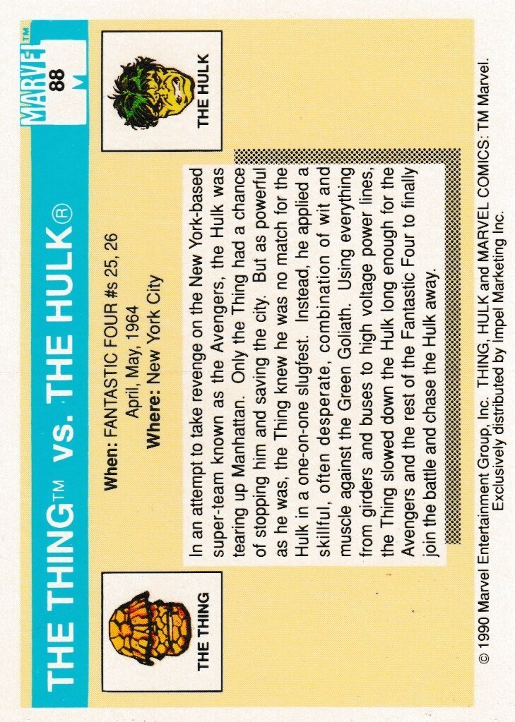 Thing vs. Hulk