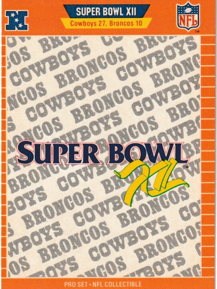 Super Bowl XII-89&#39; Pro Set