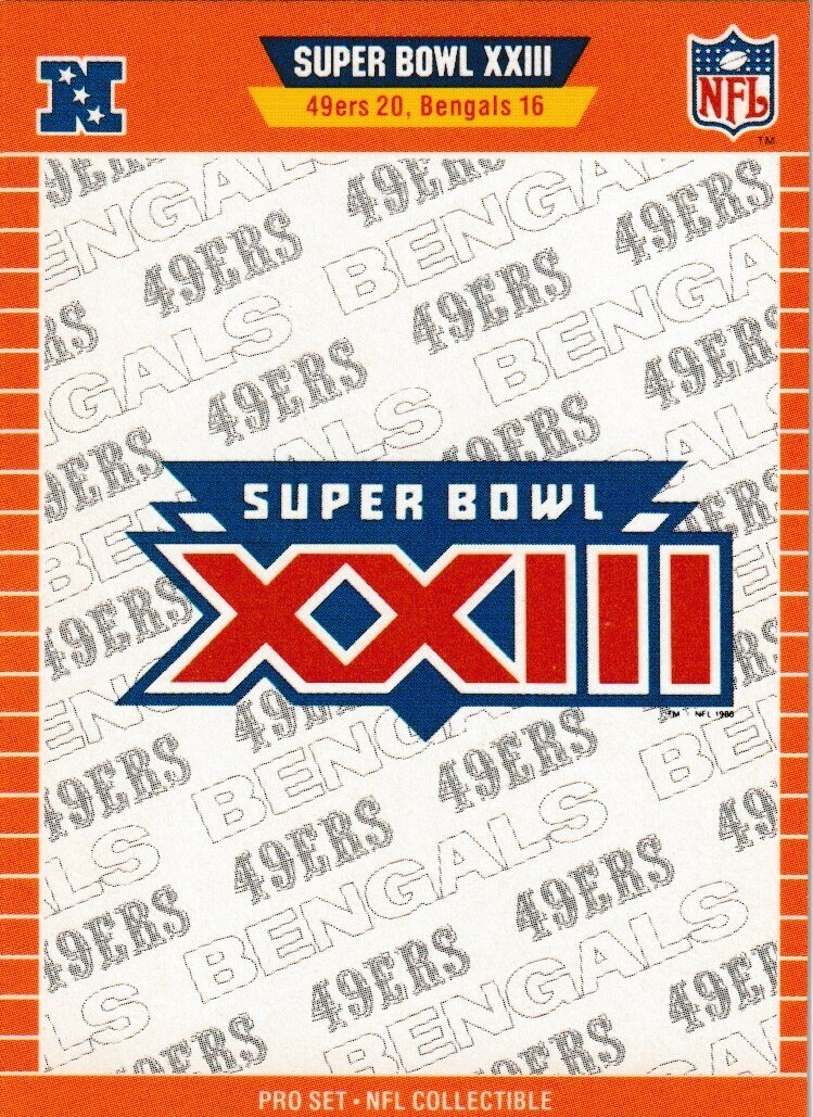 Super Bowl XXIII-89&#39; Pro Set