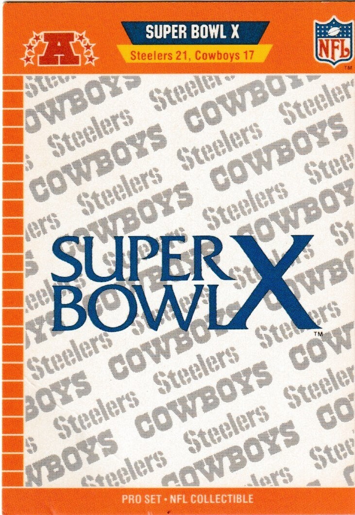 Super Bowl X-89&#39; Pro Set