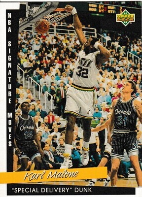 Karl Malone 93&#39; Upper Deck Special Delivery Dunk