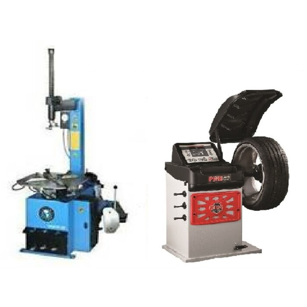 Atlas Equipment TC229 Rim Clamp Tire Changer + PWB50 Wheel Balancer Combo Package