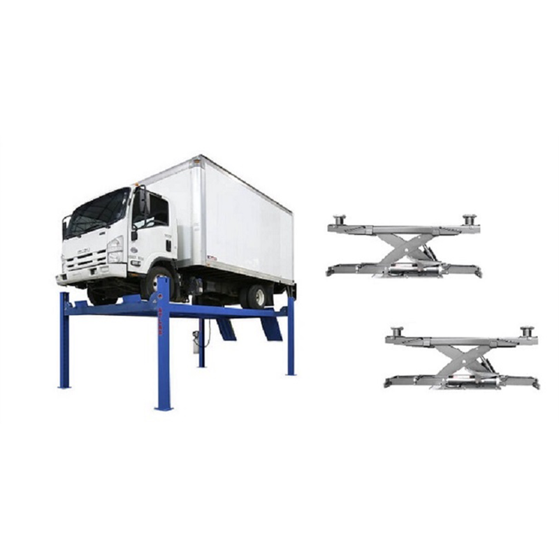 Atlas Equipment Platinum PVL14 4-Post Lift + RJ7 Rolling Jacks ALI Certified Combo