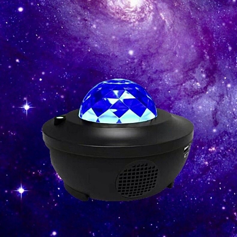 LED star galaxy projector night light with Bluetooth BLACK