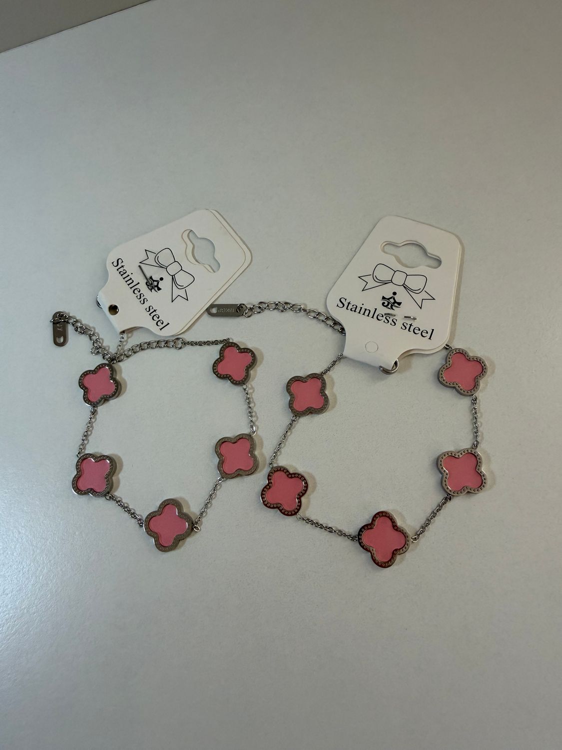 Pink Clover Bracelet