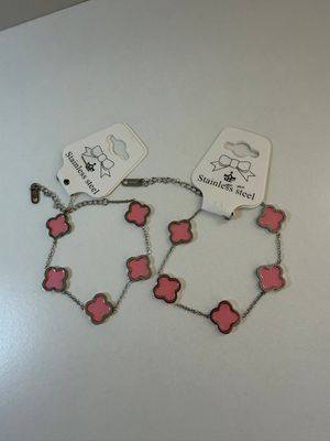 Pink Clover Bracelet
