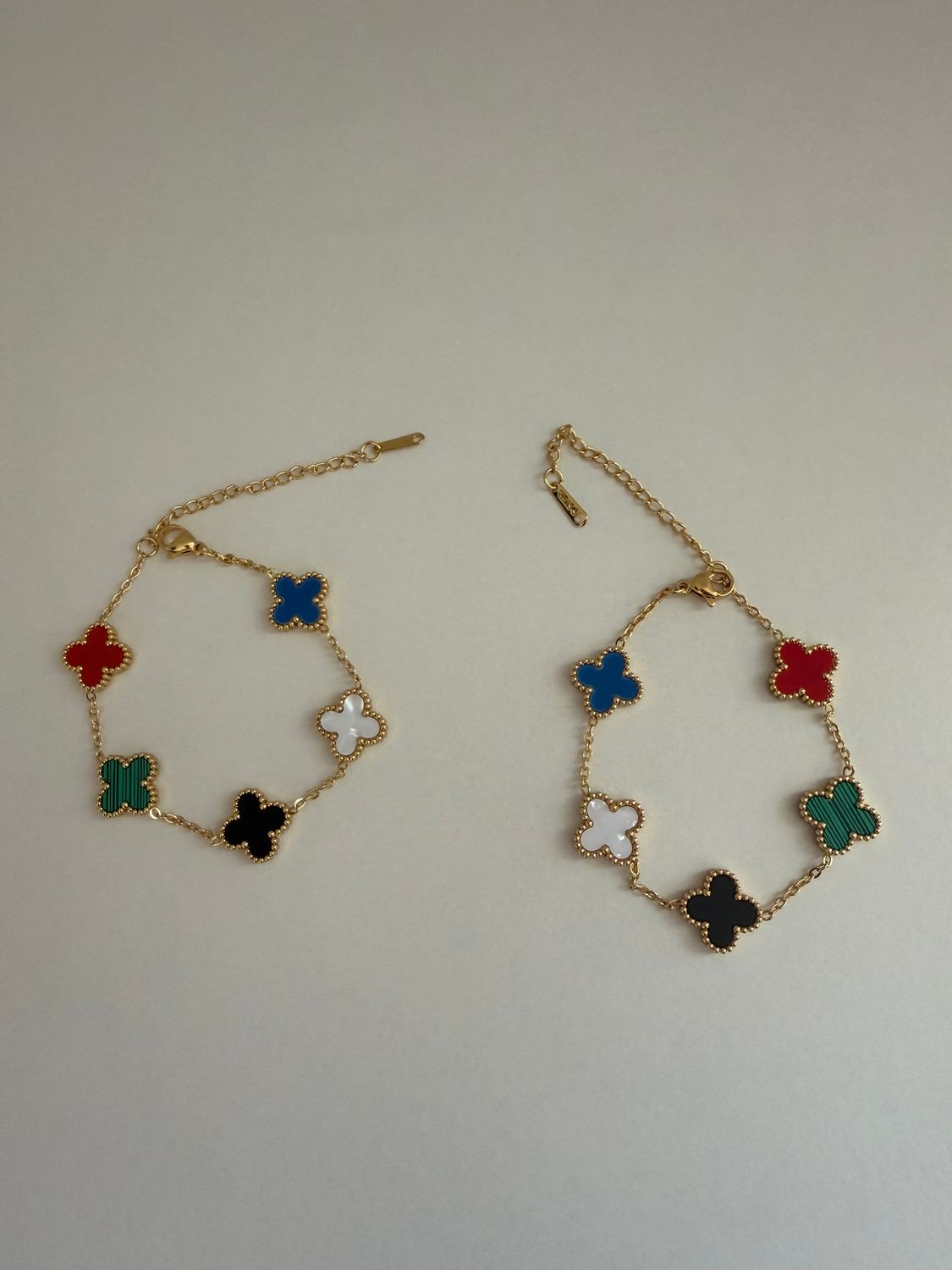 Colorful Clover  Bracelet