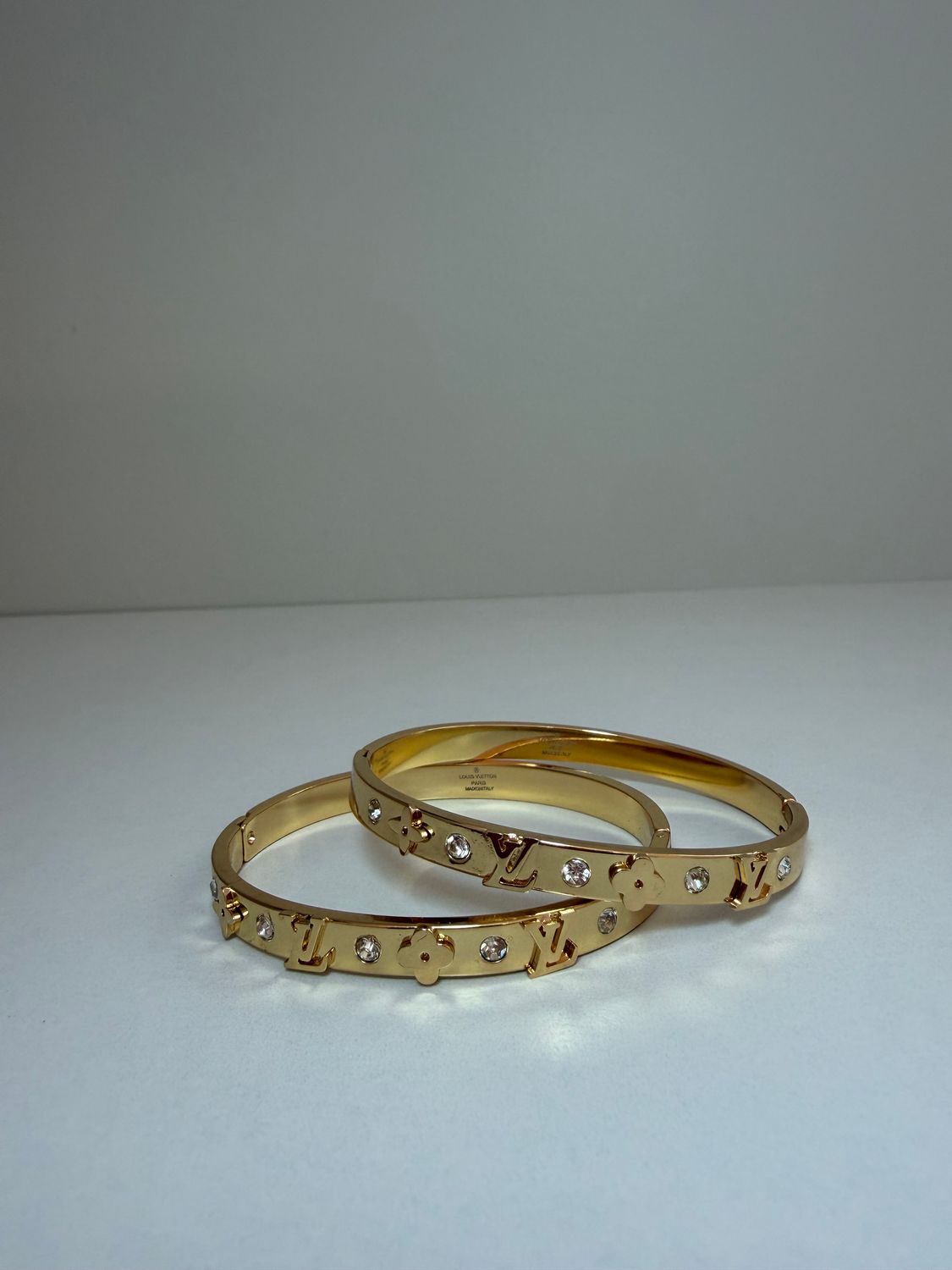 Gold Louis Vuitton  Thick Bangle Set