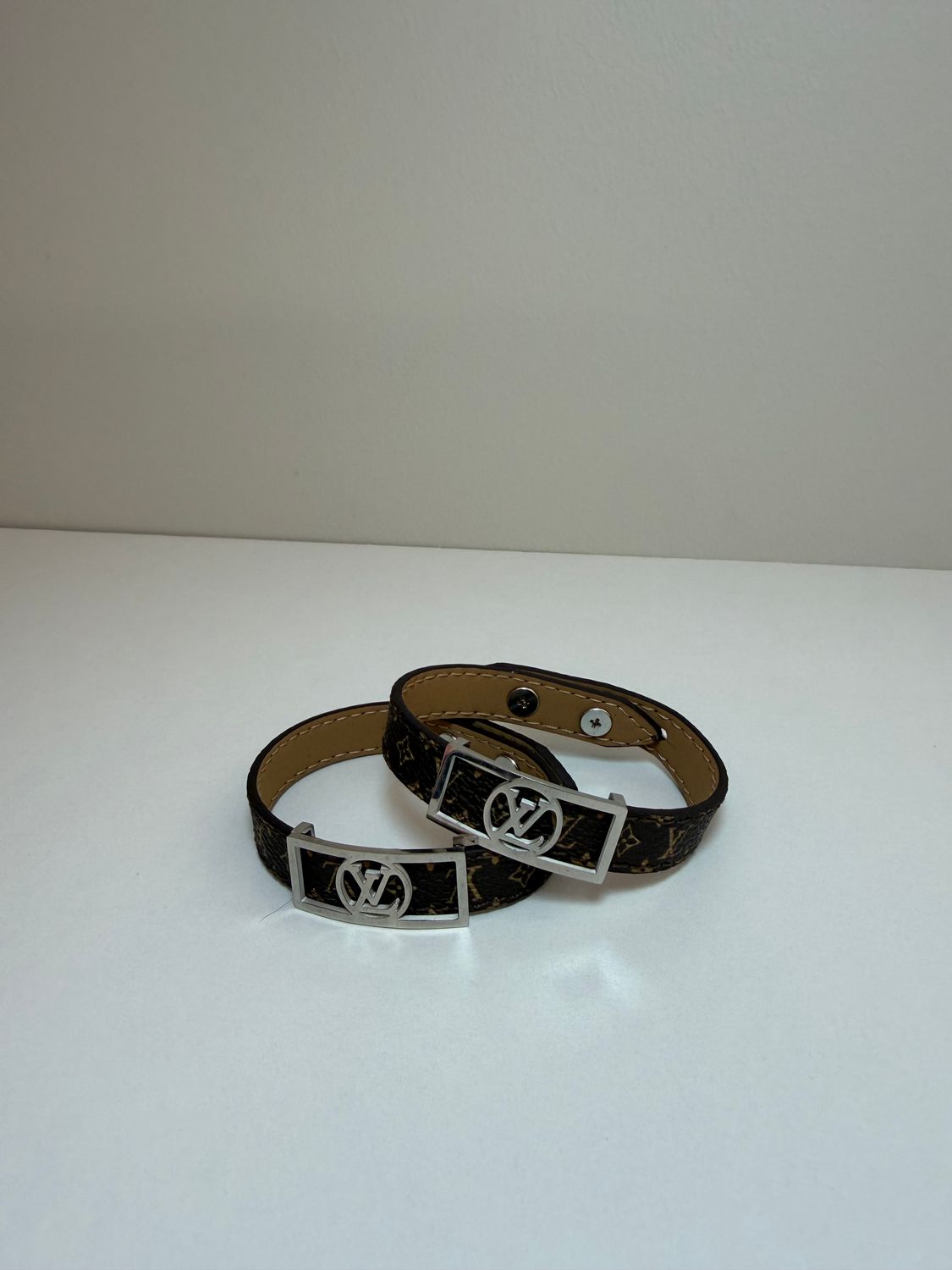 Silver  Louis Vuitton Bangle Set