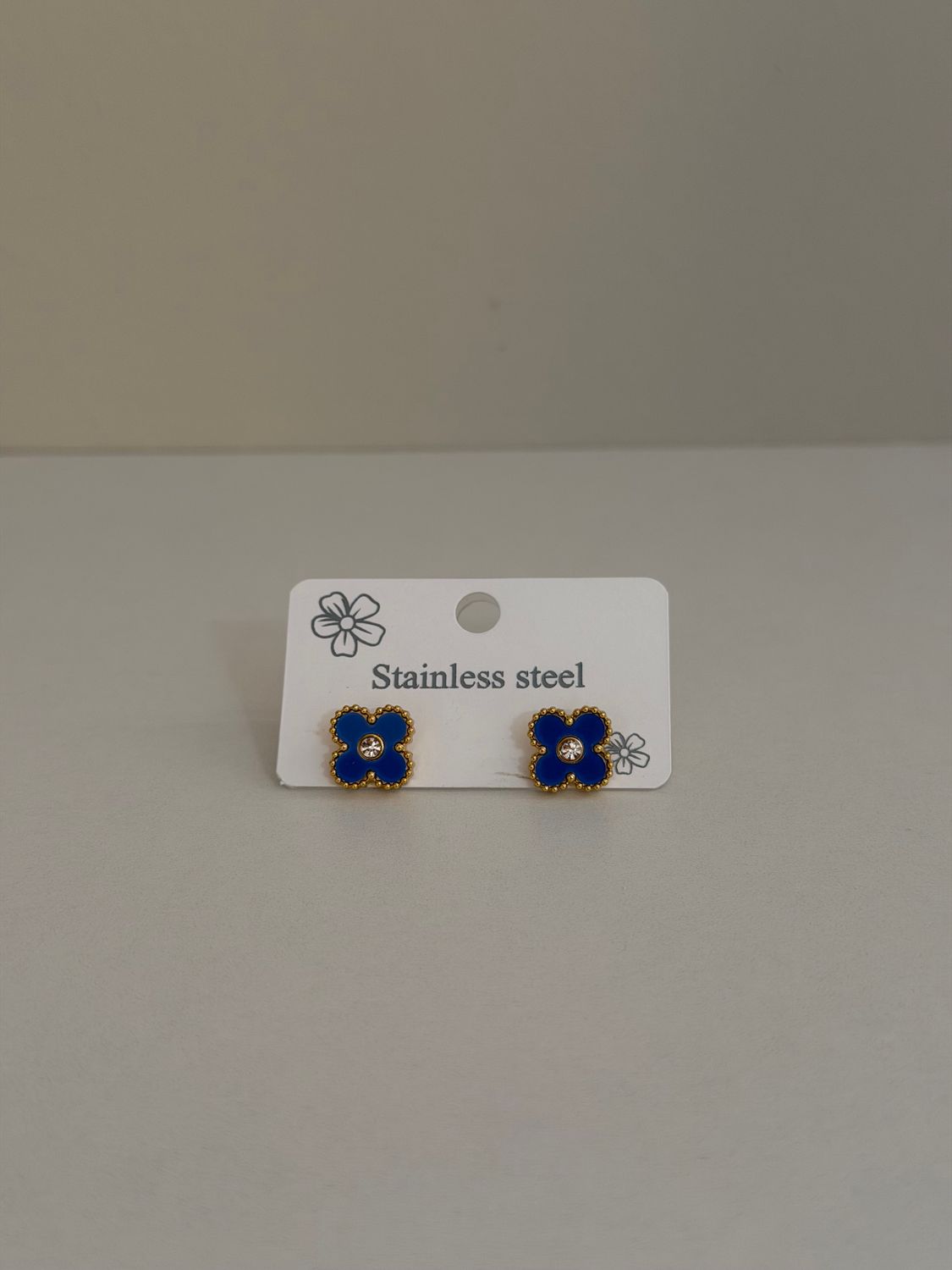 Clover Blue spark  Earrings