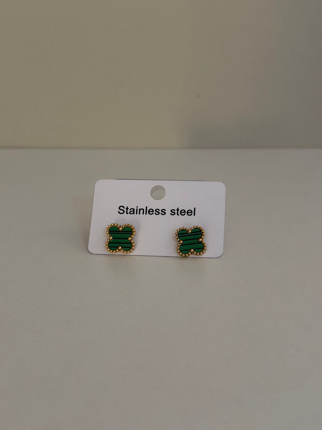 Clover Green  plane Earrings