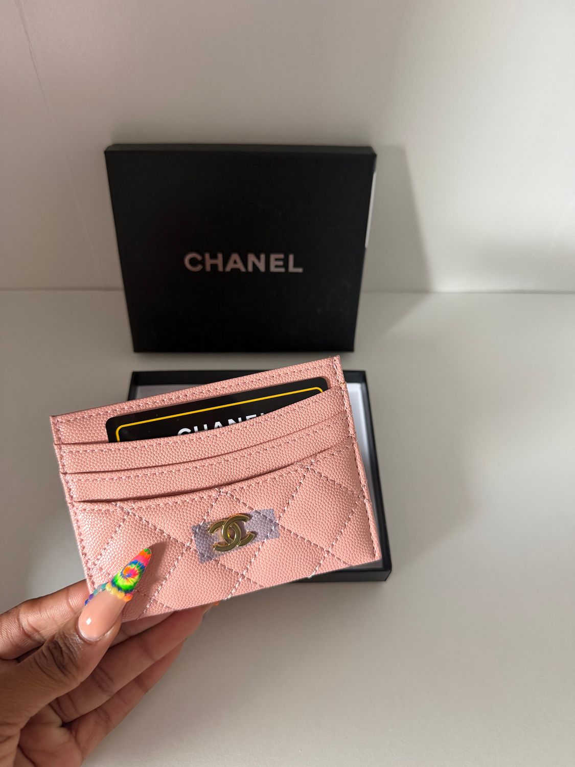 Chanel cardholder Light pink