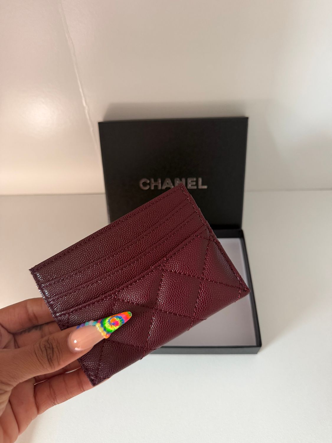 Chanel cardholder Burgundy