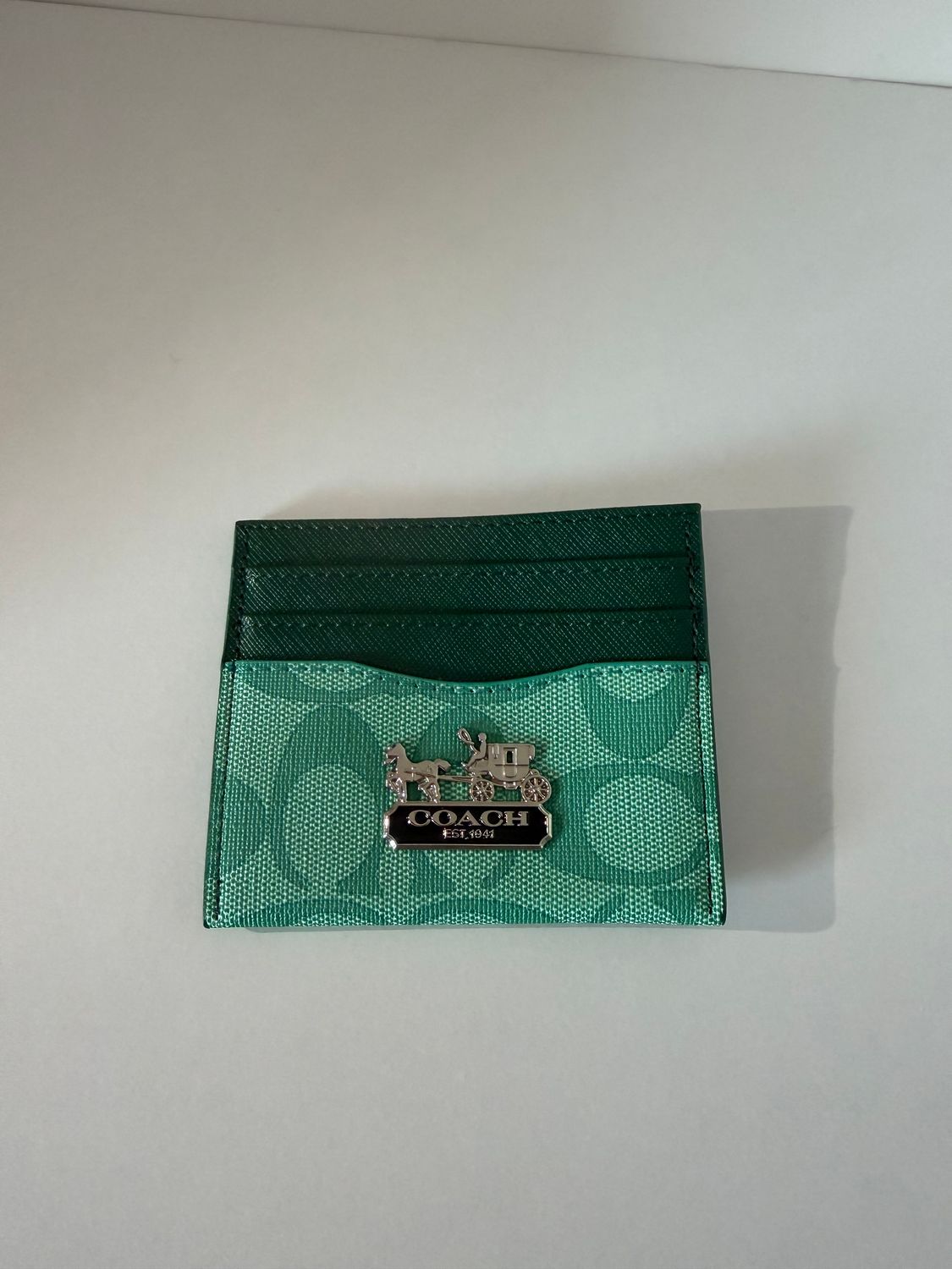 Coach cardholder green