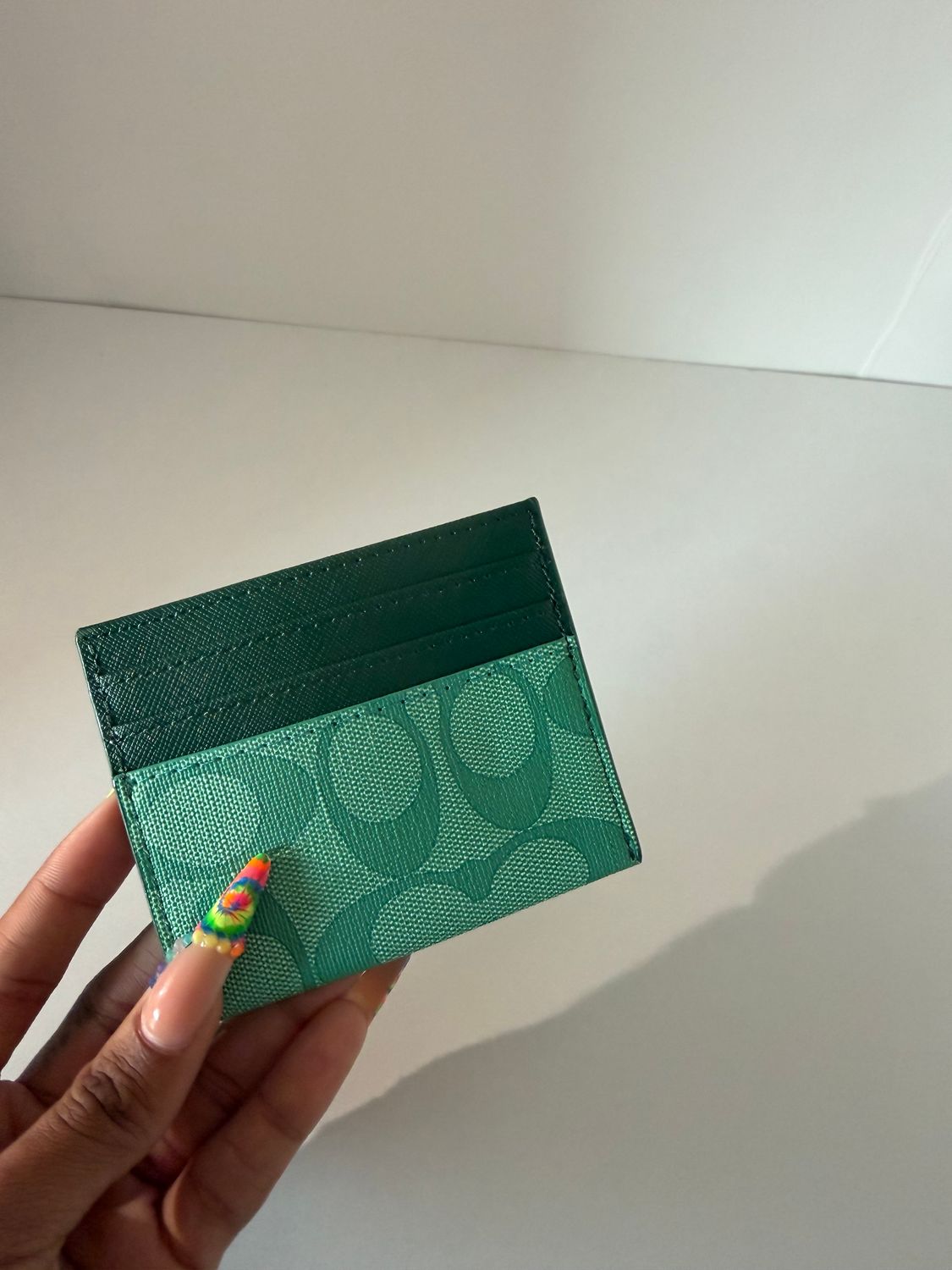 Coach cardholder green