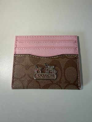 Coach cardholder Pink and Brown