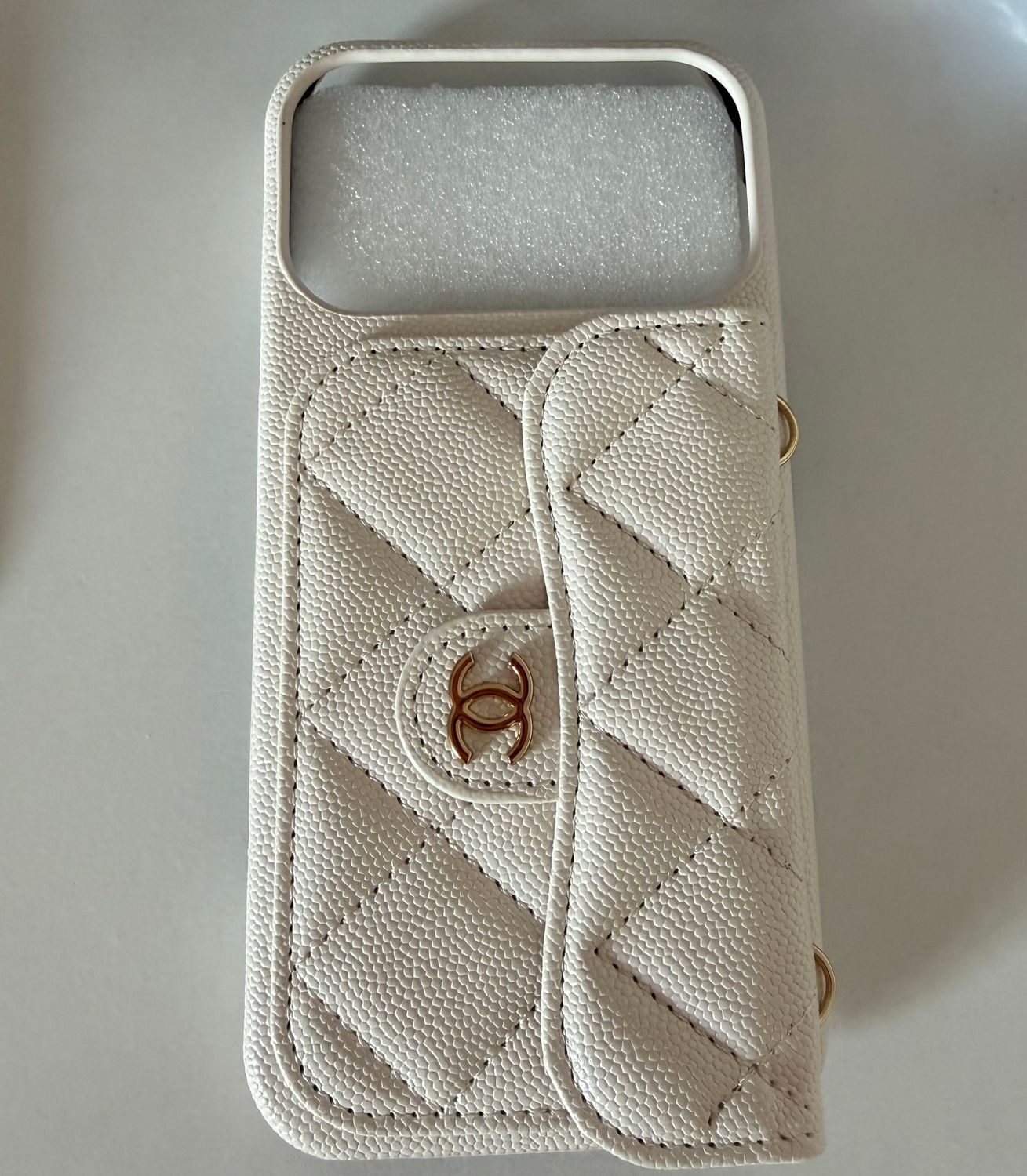 Chanel phone case cream 16 Pro Max