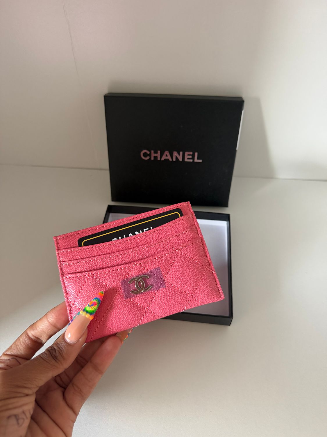 Chanel cardholder Bright pink