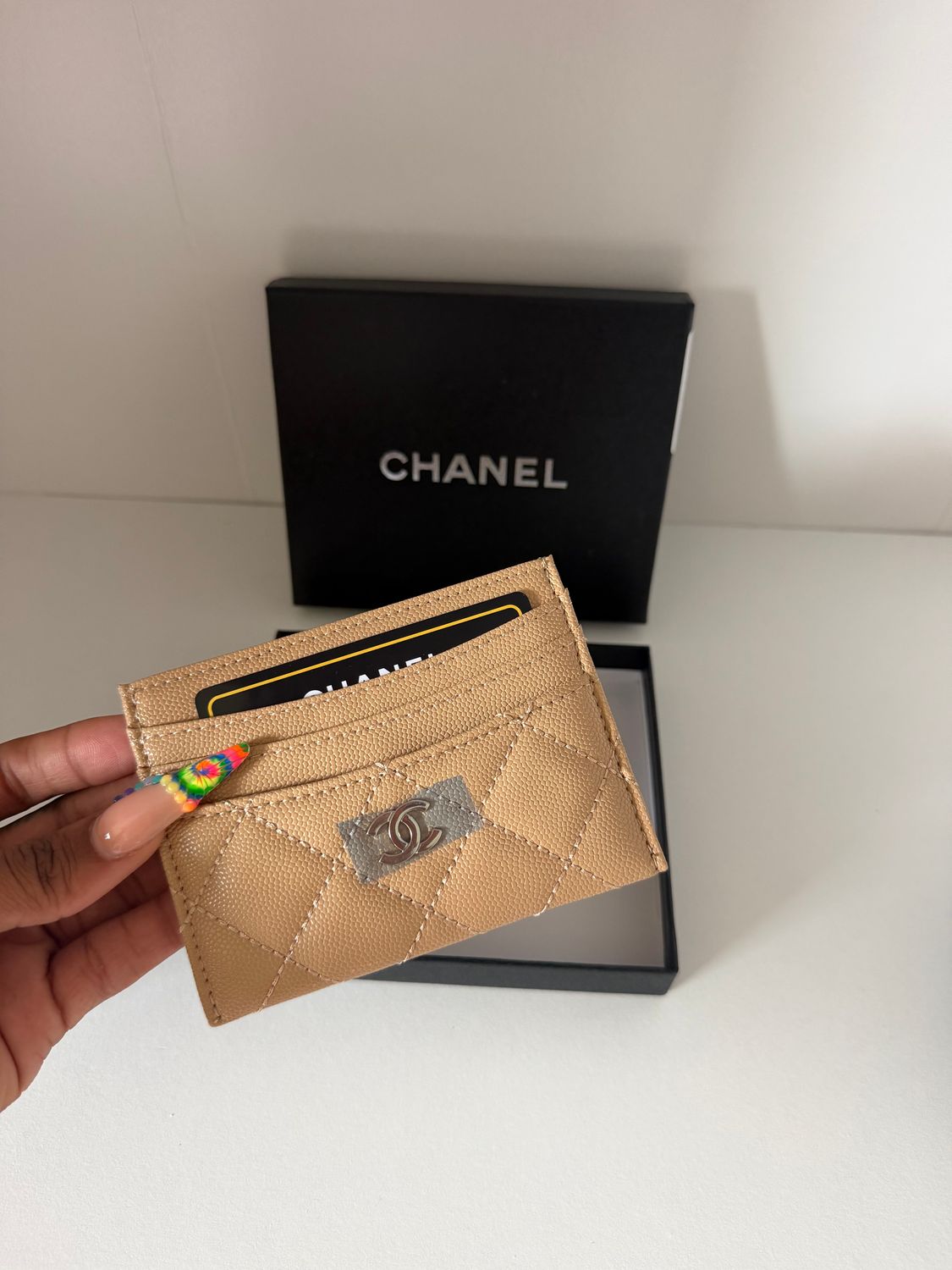 Chanel cardholder Light brown