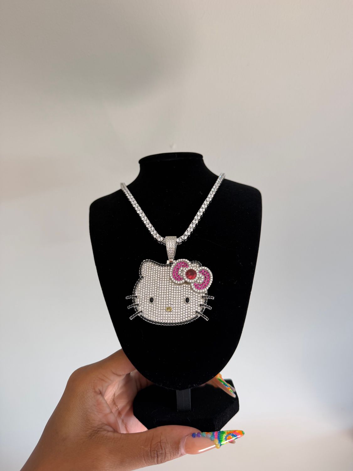 Silver Hello kitty  chain -18 inch