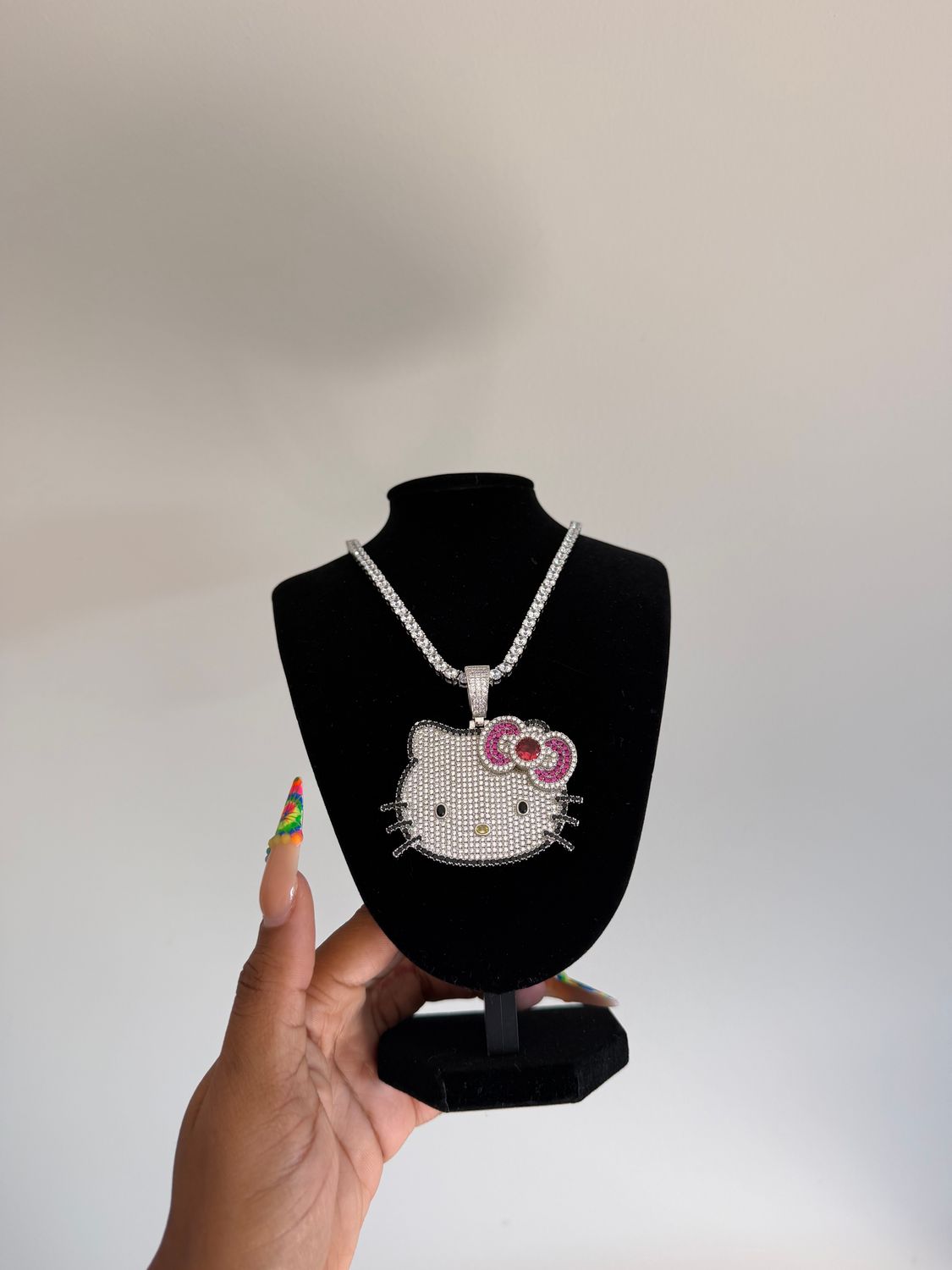 Silver Hello kitty  chain -18 inch