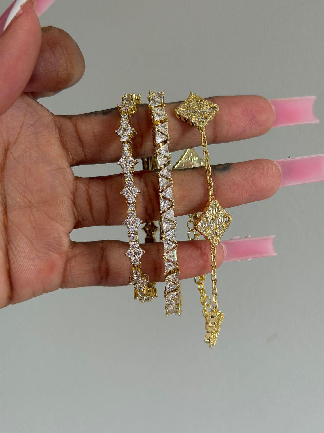 Gold bracelet set