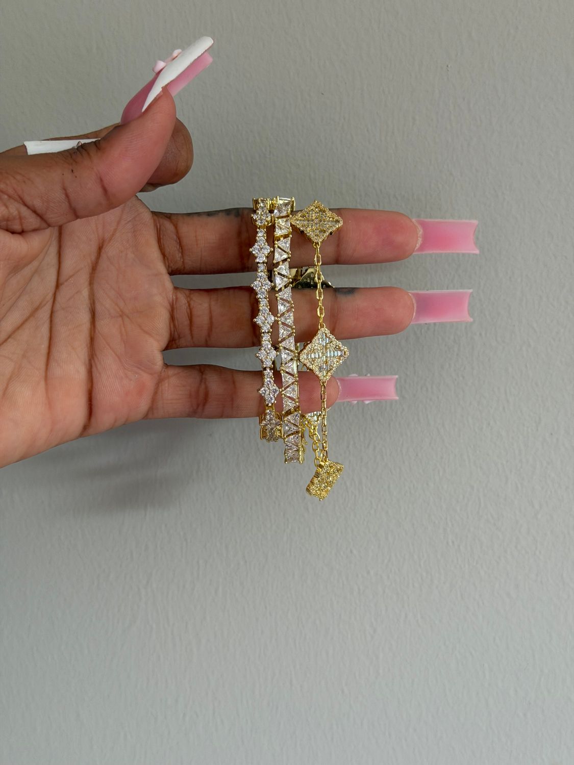 Gold bracelet set
