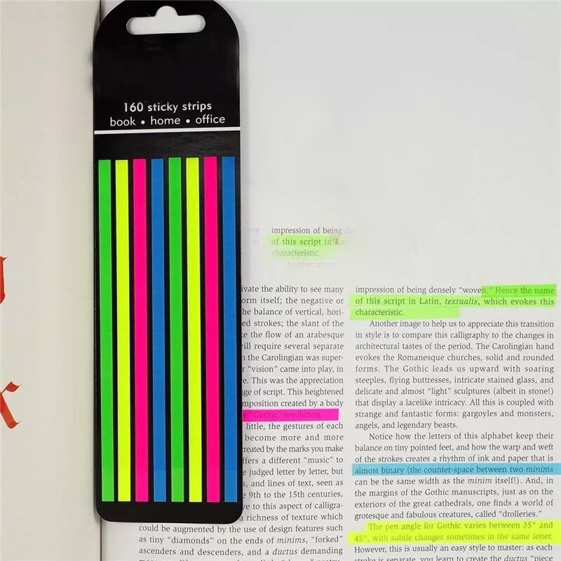 Textbook Highlighting Strips Fluorescent 320 pcs