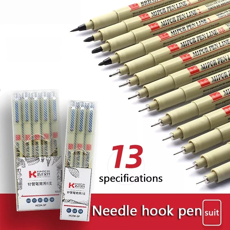 12 Pcs Needle Pen Japanese Artwork