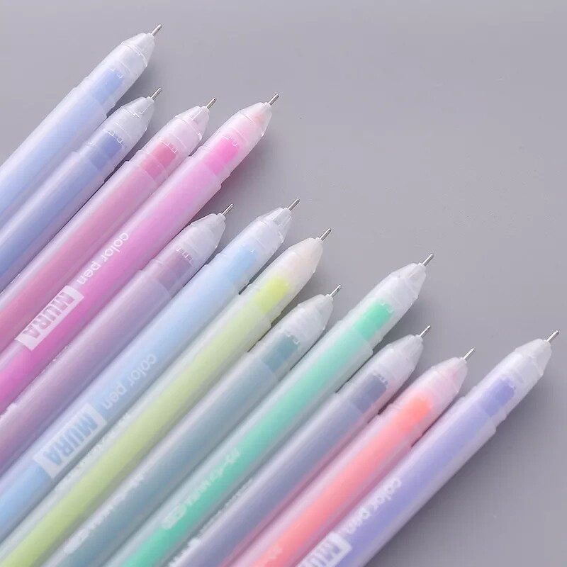 Kawaii Colored Pens Set Ballpoint Pen 12 pcs
