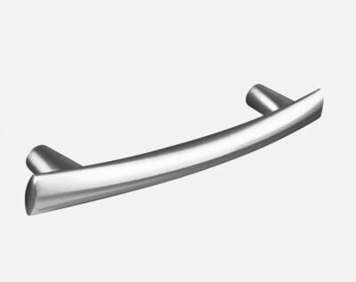 Curved Bow T Bar Handle - Brushed Steel